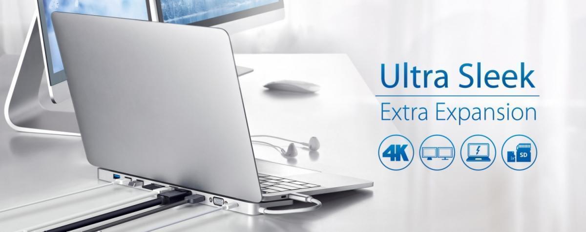 Ультра-тонкая многопортовая ​​USB-C док-станция ATEN UH3234 для стильного расширения