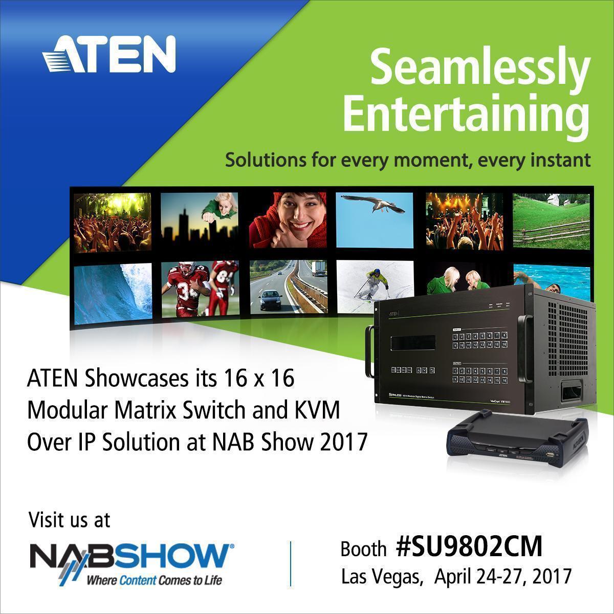 ATEN продемонстрирует передовые pro A/V решения на 2017 NAB Show