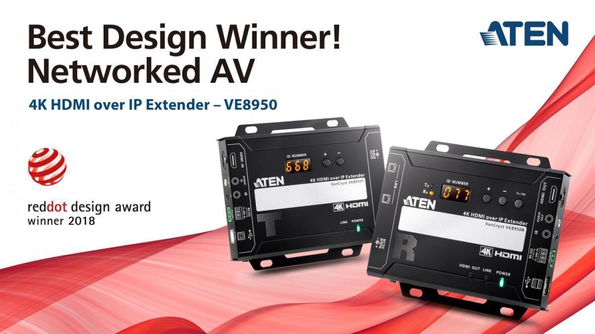 4K Video over IP Extender VE8950 награжден Red Dot Design Award 2018
