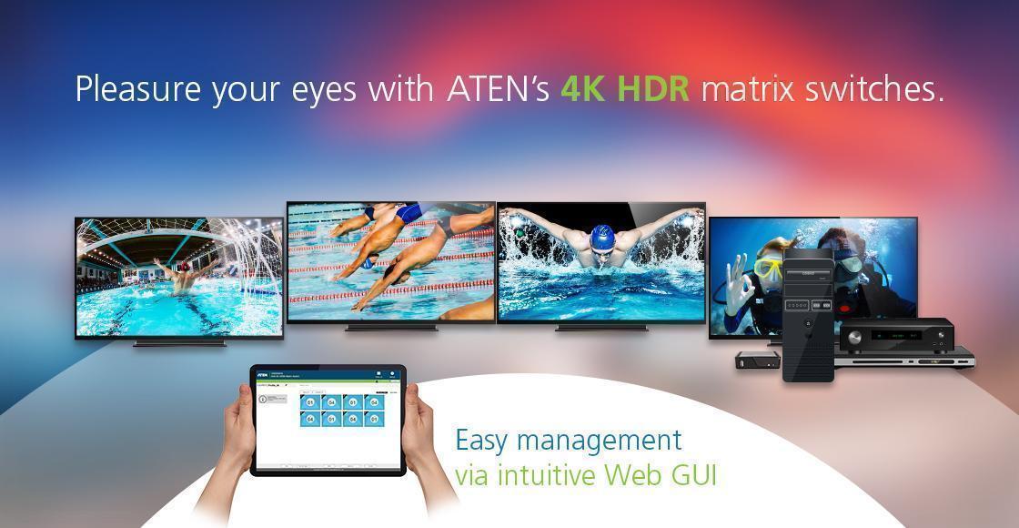 Новинки ATEN: 4K HDR, True 4K, HDMI Матричные Коммутаторы VM0404HB и VM0808HB
