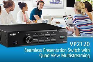 Презентационный коммутатор ATEN VP2120 с BYOD и Quad View мультистримингом
