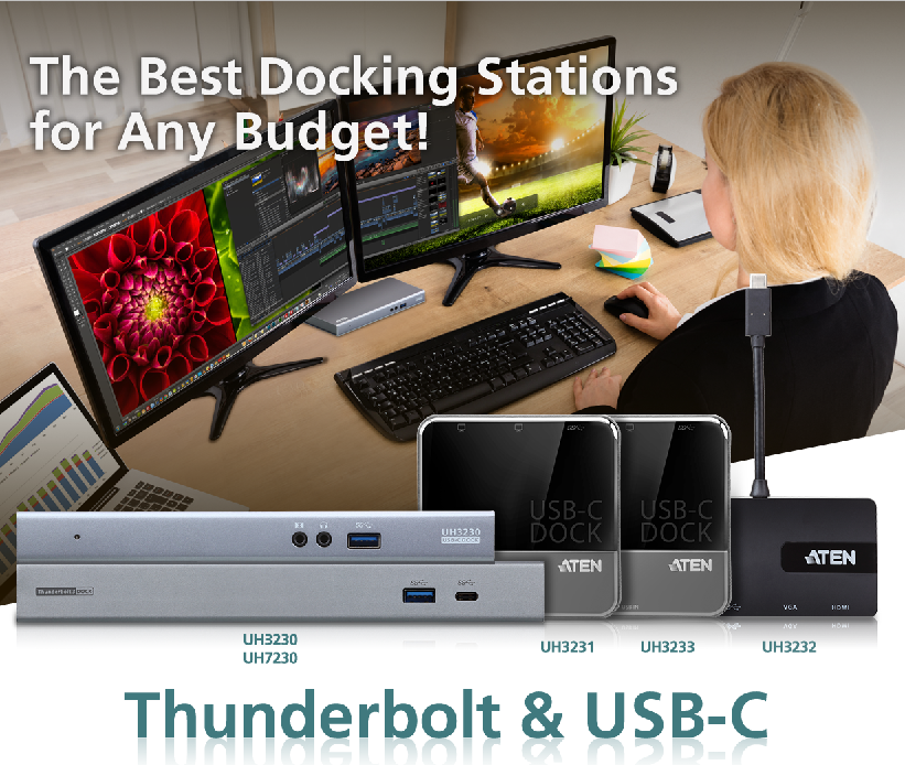 Thunderbolt и USB-C Док-станции ATEN для создания современных рабочих мест