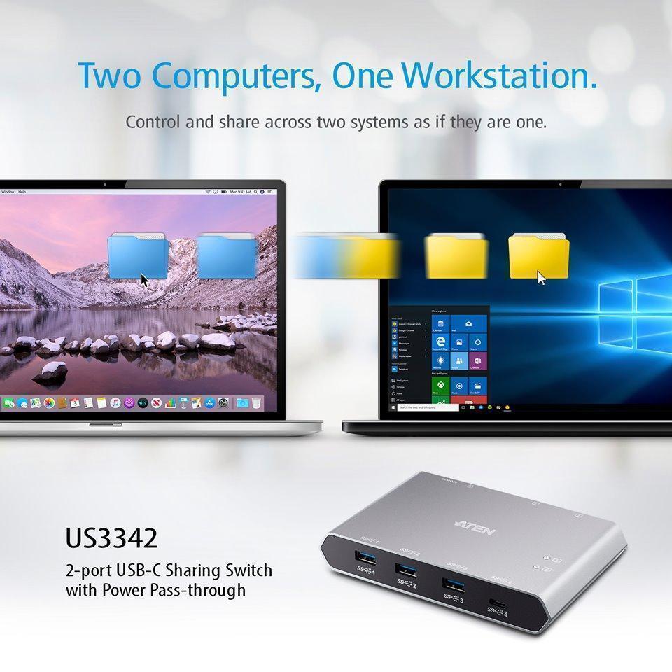 US3342 – первый в мире 10G USB-C Коммутатор ATEN