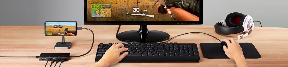 Играть на ПК с телефона. USB-C док станция UH3236 Играть на ПК с телефона. USB-C док станция UH3236