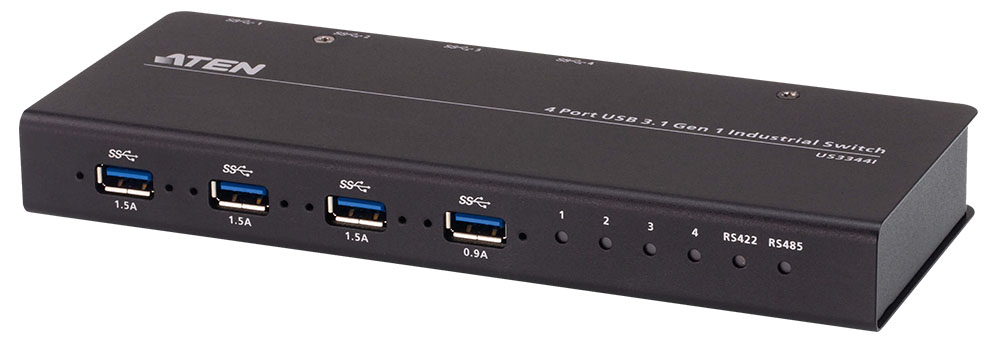 ATEN US334I это промышленный коммутатор с 4 портами USB 3.2 Gen 1, который позволяет четырем компьютерам совместно использовать устройства USB 3.2 Gen 1, такие как клавиатура, мышь и другие периферийные устройства. ATEN US334I это промышленный коммутатор с 4 портами USB 3.2 Gen 1, который позволяет четырем компьютерам совместно использовать устройства USB 3.2 Gen 1, такие как клавиатура, мышь и другие периферийные устройства.