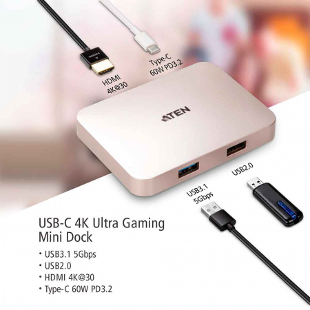 USB-C Мини Док-станция ATEN UH3235 / UH3235-AT