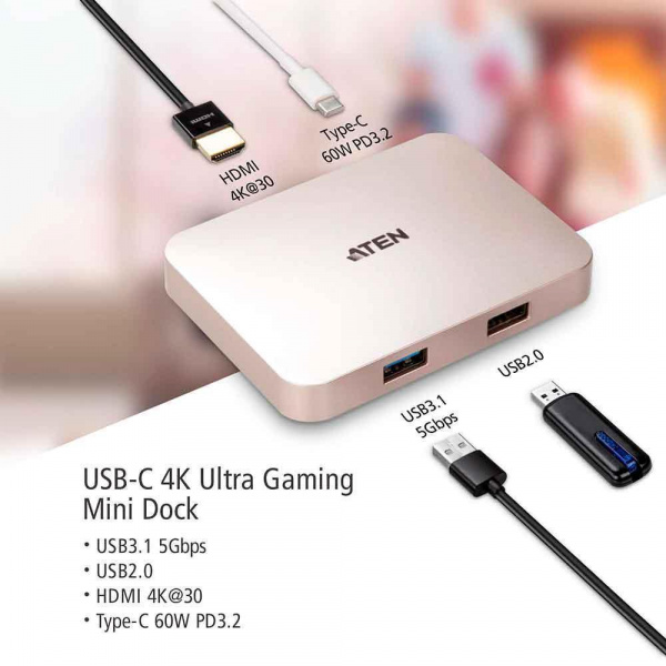 USB-C Мини Док-станция ATEN UH3235 / UH3235-AT