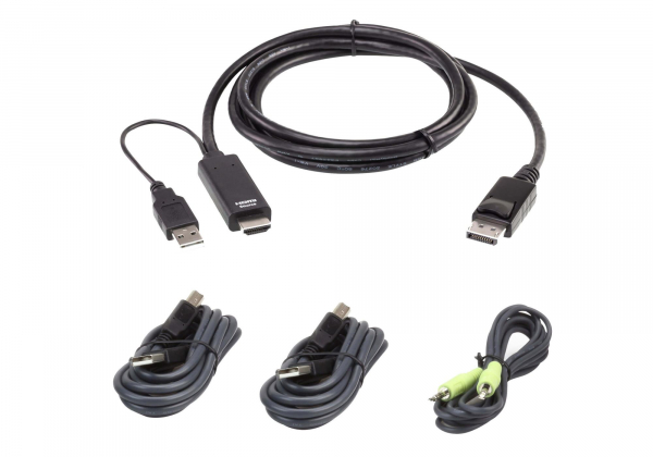 KVM кабель ATEN 2L-7D02UHDPX4 / 2L-7D02UHDPX4